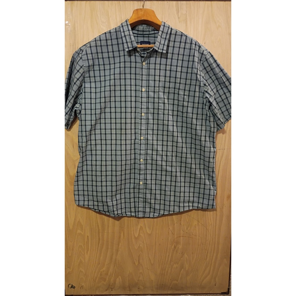 Basic Editions Mens Plaid Button Down Shirt 3XL Tall Dadcore, Casual Wear.